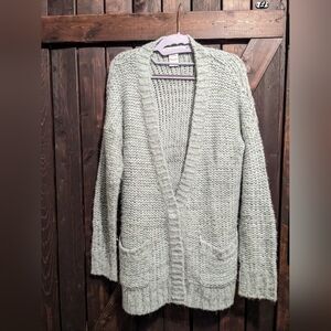 COZY fall Rag Cardigan, mint green color, size S